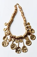 METAL NECKLACE WITH COINS