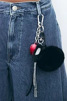 POMPOM MULTI-CHARM KEYCHAIN