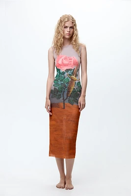 RENÉ MAGRITTE PRINT TULLE DRESS