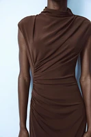 DRAPED MIDI DRESS