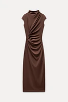 DRAPED MIDI DRESS