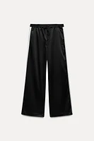 SIDE STRIPE SATIN EFFECT PANTS