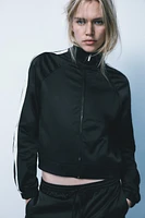 SIDE STRIPE SATIN EFFECT JACKET