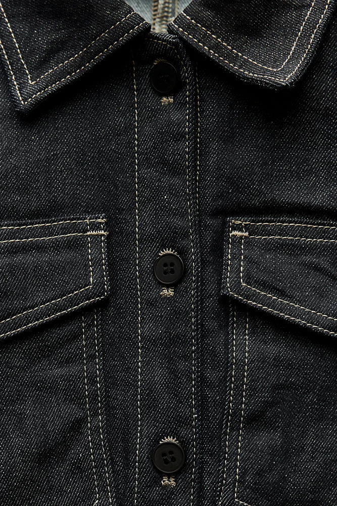 TOPSTITCH DENIM SHIRT ZW COLLECTION