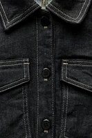 TOPSTITCH DENIM SHIRT ZW COLLECTION