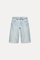 TRF LOW WAIST BAGGY DENIM SHORTS