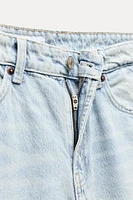 TRF LOW WAIST BAGGY DENIM SHORTS