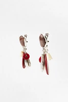 RESIN STONE CHARM EARRINGS