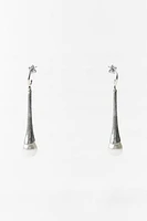 FAUX PEARL METAL EARRINGS