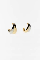 CONTRASTING DOUBLE HOOP EARRINGS