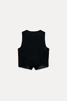 FITTED VELVET VEST