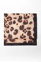 ANIMAL PRINT SILK MODAL SCARF