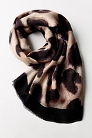 ANIMAL PRINT SILK MODAL SCARF