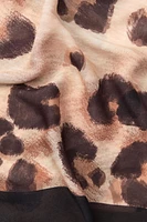 ANIMAL PRINT SILK MODAL SCARF