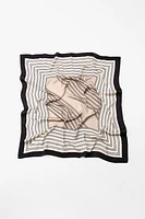 SATIN EFFECT STRIPED SCARF