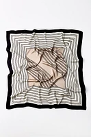 SATIN EFFECT STRIPED SCARF