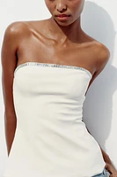 STRAPLESS JEWEL TOP