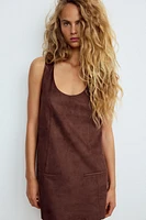 FAUX SUEDE MINI DRESS