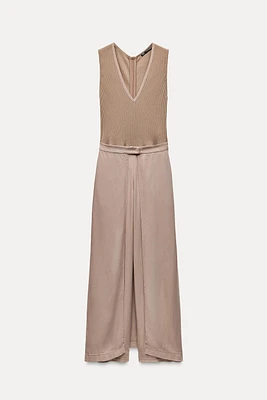 COMBINED WRAP JUMPSUIT