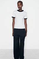 CONTRAST TRIM T-SHIRT