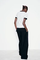 CONTRAST TRIM T-SHIRT