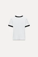 CONTRAST TRIM T-SHIRT