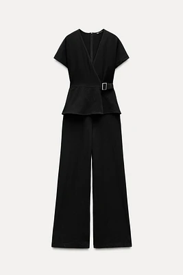 COMBINATION BUCKLE FULL LENGTH JUMPSUIT