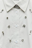 JEWEL POPLIN SHIRT