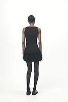 STRETCHY FEATHER DRESS