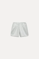 POPLIN BEJEWELED SHORTS