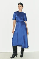 SATIN EFFECT MIDI DRESS ZW COLLECTION