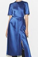 SATIN EFFECT MIDI DRESS ZW COLLECTION