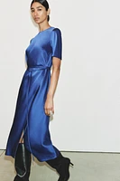 SATIN EFFECT MIDI DRESS ZW COLLECTION