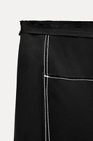 ASYMMETRIC TOPSTITCHING SKIRT ZW COLLECTION