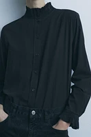 PLEATED RUFFLES SHIRT ZW COLLECTION