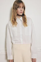 CROPPED POPLIN SHIRT ZW COLLECTION