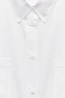 CROPPED POPLIN SHIRT ZW COLLECTION