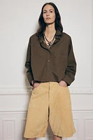 CROPPED POPLIN SHIRT ZW COLLECTION