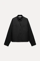 CROPPED POPLIN SHIRT ZW COLLECTION