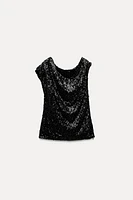 ASYMMETRIC SEQUIN TOP ZW COLLECTION