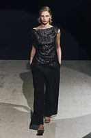 ASYMMETRIC SEQUIN TOP ZW COLLECTION