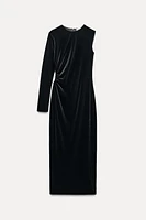 ASYMMETRICAL VELVET DRESS ZW COLLECTION