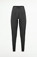 SEAMLESS MESH LEGGINGS WITH METALLIC THREAD