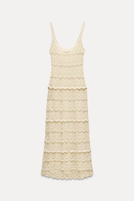 CROCHET MIDI DRESS