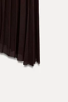 PLEATED MIDI SKIRT