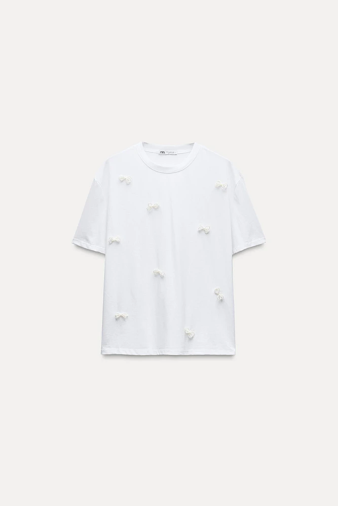 PEARL BOW T-SHIRT