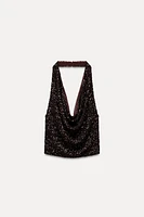 SEQUIN HALTER TOP