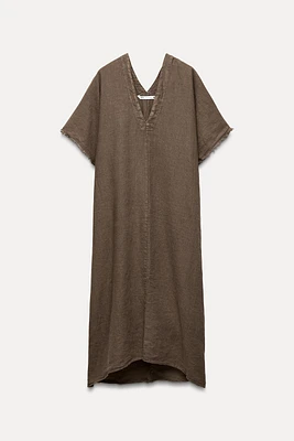 LINEN BLEND TUNIC DRESS ZW COLLECTION