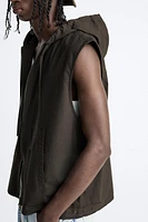 HOODED SHIRT VEST