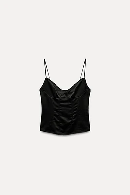 SATIN EFFECT TANK TOP